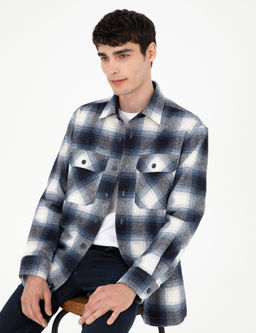 Lacivert Oversize Uzun Kollu Oduncu G_mlek - Pierre cardin фото 4