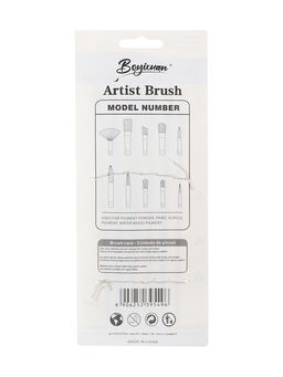 Набор кистей синтетика (№2.4.6.8.10.12), плоские, с цветными ручками, скошенные, 6 штук (международный размер)