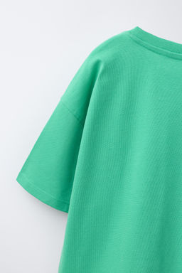 CAMISETA HEAVY WEIGHT TEXTO / Verde fuerte - Zara фото 4