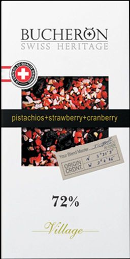 BUCHERON. Village. Горький с клюквой, фисташкой и клубникой 85 гр. карт.пачка