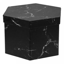 Коробка подарочная, набор 3 штуки: 17х17х11см; 18х18х13; 23х23х15см Мрамор черный (Китай) - Домашняя мода фото 4