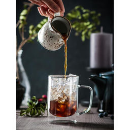 Кружка с двойными стенками Magistro «Дуо», 300 мл, 12×9×11 см, стекло, прозрачная