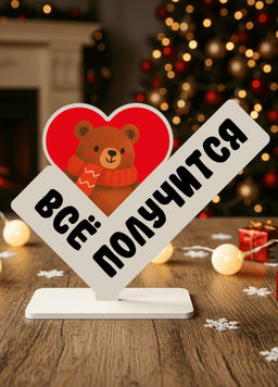 Стелла настольная из дерева iLikeGift "Всё получится"