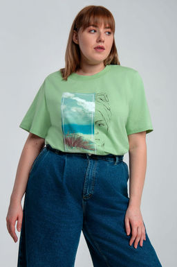 Арт. 31105 Футболка женская 50-58 (5 шт) Цвет:салатовый - Калинка фото 10