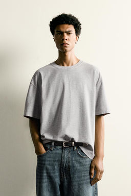 CAMISETA RELAXED FIT COSTURA / Gris vigor? - Zara фото 2