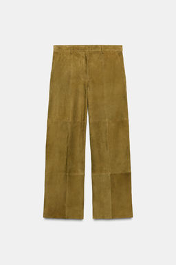 100% SUEDE LEATHER TROUSERS LIMITED EDITION - Zara фото 6
