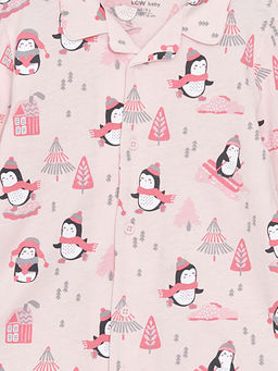 Polo Yaka Bask?l? K?z Bebek Pijama Tak?m? - Waikiki фото 3