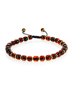 Браслет из коньячного янтаря Шамбала