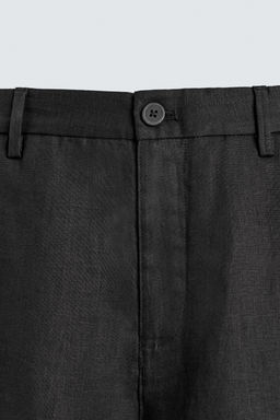 BERMUDA REGULAR FIT 100% LINO / Negro - Zara фото 9