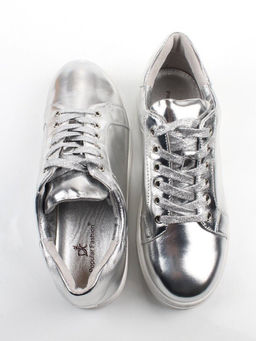 03-C1-1C GREY/SILVER Полуботинки спортивные женские (натуральная кожа)