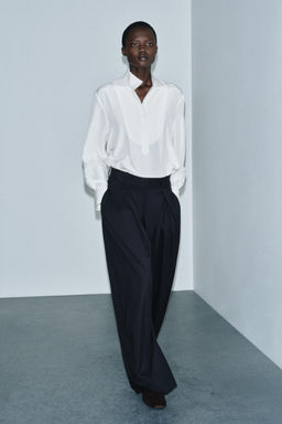 ZW COLLECTION WIDE-LEG TROUSERS WITH DARTS - Zara фото 4