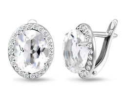 Серьги, горный хрусталь, СПН02308