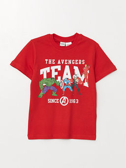 Bisiklet Yaka Hulk Bask?l? K?sa Kollu Erkek ?ocuk Ti??rt