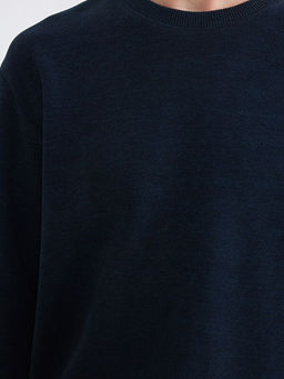 Bisiklet Yaka Erkek Sweatshirt