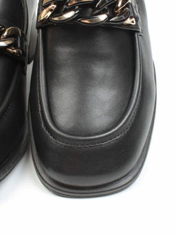 03-PDG196-1 BLACK Лоферы женские (натуральная кожа) - Фабричный китай фото 15