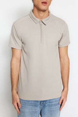 TRENDYOL MAN Premium Tas Regular/Normal Kesim Pike Fermuarl? Polo Yaka T-shirt TMNSS23PO00019 - Trendyolmilla фото 4