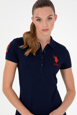 Женское темно-синее трикотажное платье Неожиданная скидка в корзине - U.s. polo assn фото 2