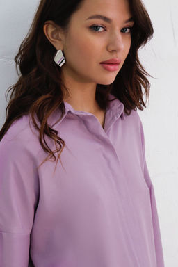 Базовая удлинённая рубашка свободного силуэта - Martichelli фото 102