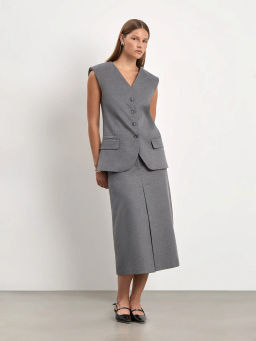 Жилет приталенного кроя - Emka фото 2