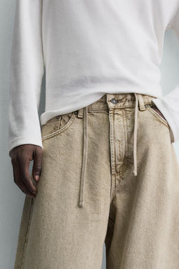 WASHED BARREL FIT TROUSERS - Zara фото 15
