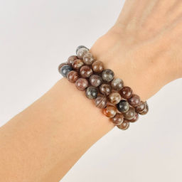 Бусины для украшений из Лунного и Солнечного камня (50 бусин) - Радуга самоцветов фото 2