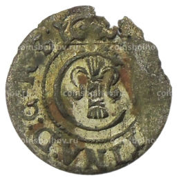 Солид 1634-1654 года Шведская оккупация Риги  Королева Кристина
