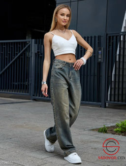 Джинсы багги стрейч женские - Bruno фото 2