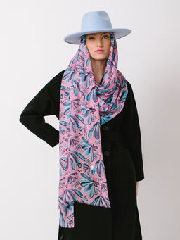 Большой мягкий очень нежный двусторонний палантин в стиле арт-деко - Tantino фото 9