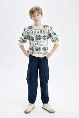 Габардиновые брюки-джоггеры для мальчиков - Defacto фото 2