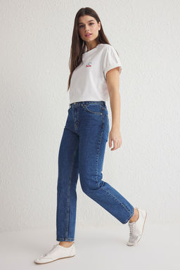 Ac?k Mavi Normal Bel Duz Kesim Straight Jeans TWOSS25JE00074 - Trendyolmilla фото 15