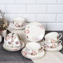 Чайный набор 12 предметов / 8779C# /уп 6/ Чайная роза - Галеонтрейд фото 2