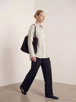 ?izgili Poplin Kad?n G?mlek