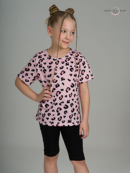 Костюм Актив нежный леопард-черный - Sovalina фото 6