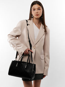 LACCOMA сумка WJD6650-черный эко кожа хлопок фото 10