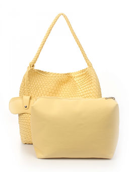 LACCOMA сумка СУ1053-0-светло-желтый эко кожа хлопок  фото 4
