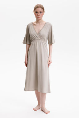 Е 10055/пыльно-оливковый сорочка ночная жен