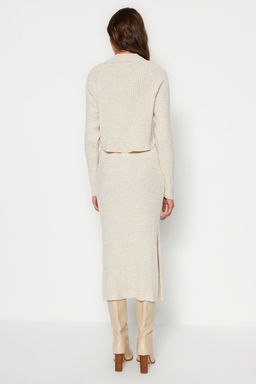 Camel Crop Basic Etekli Triko Alt - Ust Tak?m TWOAW23AU00170 - Trendyolmilla фото 9