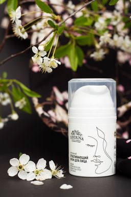 Отбеливающий крем для лица ночной против веснушек, пигментных пятен и постакне SIBERINA