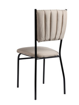 Стул мягкий для кухни разборный «Камелот», обивка рогожка, цвет чёрный/бежевый