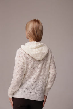 10462 Джемпер с капюшоном белый - Martichelli фото 10