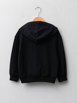 Kap??onlu Bask?l? Uzun Kollu K?z ?ocuk Sweatshirt - Waikiki фото 2