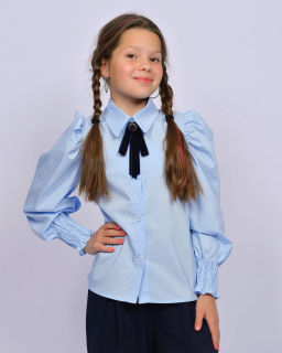 Блузка для девочки 61397 Голубой* 1050 Lets go - Let's go фото 7