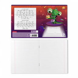 Цена за 200 шт. Тетрадь школьная ученическая ErichKrause Cosmic Monsters, 18 листов, линейка (в плёнке по 10 шт.)  фото 8