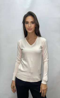 K13033 Джемпер (вязаный трикотаж) ЖЕМЧУГ