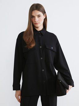 Parlak Dokulu Oversize Kad?n G?mlek Tunik