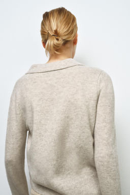 PLAIN 100% WOOL POLO SHIRT - Zara фото 3