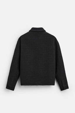 TEXTURED ZIP-UP OVERSHIRT - Zara фото 12