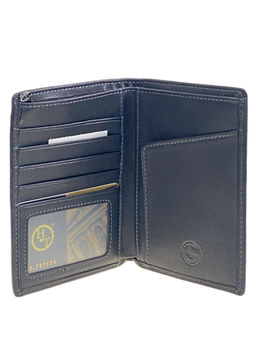 Мужское портмоне из натуральной кожи, цвет черный - Greta фото 2