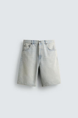 BERMUDA DENIM RELAXED FIT / Azul claro