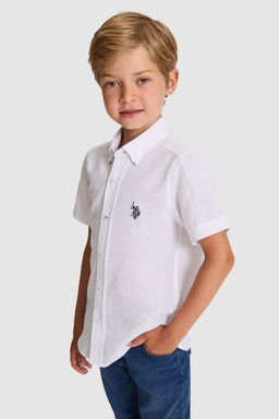Erkek Гocuk Beyaz KДsa Kollu GГmlek - U.s. polo assn фото 3